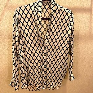 Black & white blouse